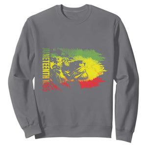 Juneteenth 1865 African American Lion King Sweatshirt TS09 Charcoal Print Your Wear