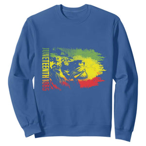 Juneteenth 1865 African American Lion King Sweatshirt TS09 Royal Blue Print Your Wear