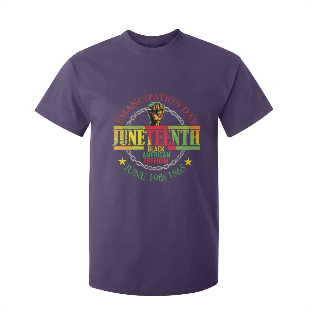 Juneteenth 1865 T Shirt For Kid Emancipation Day Black American Freedom Melanin Pride TS09 Purple Print Your Wear