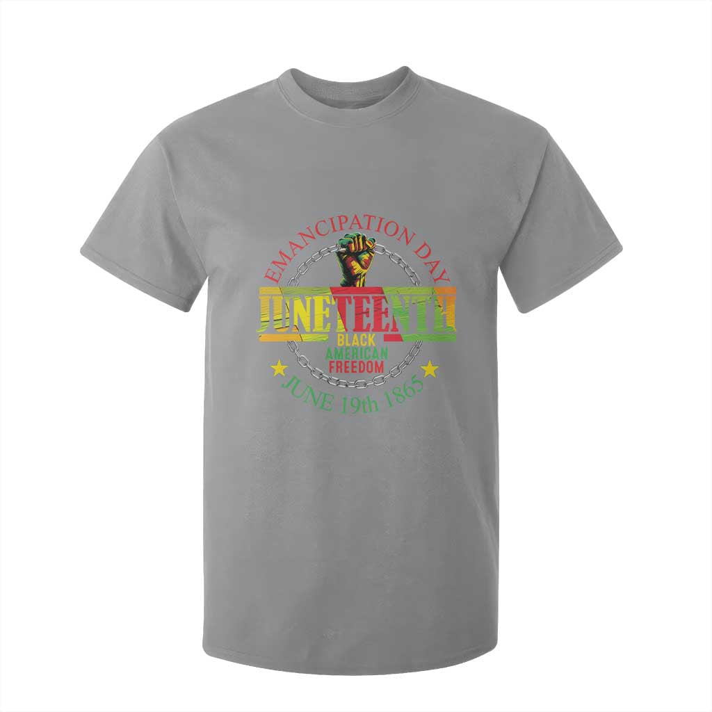 Juneteenth 1865 T Shirt For Kid Emancipation Day Black American Freedom Melanin Pride TS09 Sport Gray Print Your Wear