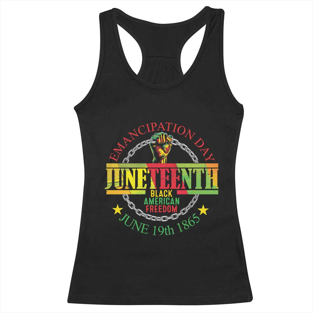 Juneteenth 1865 Racerback Tank Top Emancipation Day Black American Freedom Melanin Pride TS09 Black Print Your Wear