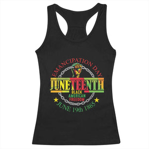 Juneteenth 1865 Racerback Tank Top Emancipation Day Black American Freedom Melanin Pride TS09 Black Print Your Wear