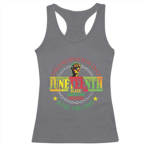 Juneteenth 1865 Racerback Tank Top Emancipation Day Black American Freedom Melanin Pride TS09 Charcoal Print Your Wear