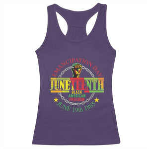 Juneteenth 1865 Racerback Tank Top Emancipation Day Black American Freedom Melanin Pride TS09 Purple Print Your Wear