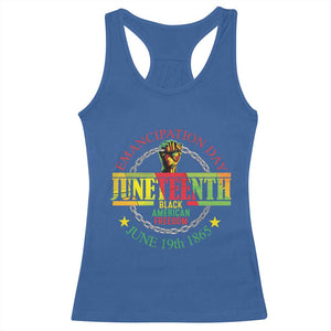 Juneteenth 1865 Racerback Tank Top Emancipation Day Black American Freedom Melanin Pride TS09 Royal Blue Print Your Wear