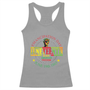Juneteenth 1865 Racerback Tank Top Emancipation Day Black American Freedom Melanin Pride TS09 Sport Gray Print Your Wear