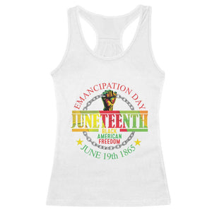 Juneteenth 1865 Racerback Tank Top Emancipation Day Black American Freedom Melanin Pride TS09 White Print Your Wear