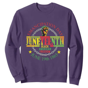 Juneteenth Sweatshirt Emancipation Day Black American Freedom June 19th 1865 TS09 Purple Print Your Wear