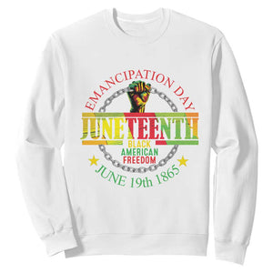 Juneteenth Sweatshirt Emancipation Day Black American Freedom June 19th 1865 TS09 White Print Your Wear