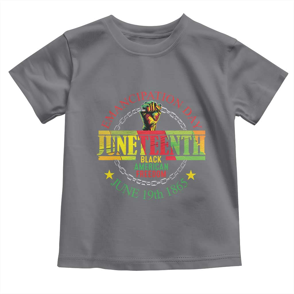 Juneteenth 1865 Toddler T Shirt Emancipation Day Black American Freedom Melanin Pride TS09 Charcoal Print Your Wear