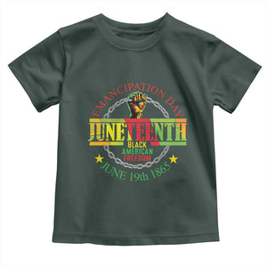 Juneteenth 1865 Toddler T Shirt Emancipation Day Black American Freedom Melanin Pride TS09 Dark Forest Green Print Your Wear