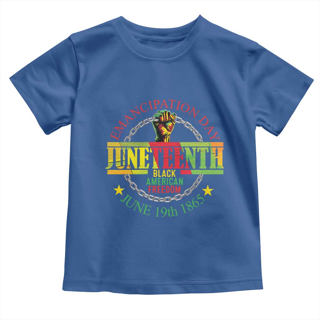 Juneteenth 1865 Toddler T Shirt Emancipation Day Black American Freedom Melanin Pride TS09 Royal Blue Print Your Wear