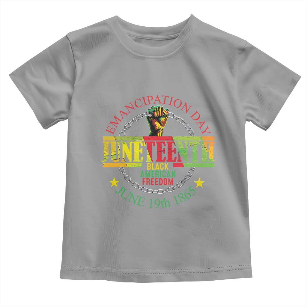 Juneteenth 1865 Toddler T Shirt Emancipation Day Black American Freedom Melanin Pride TS09 Sport Gray Print Your Wear