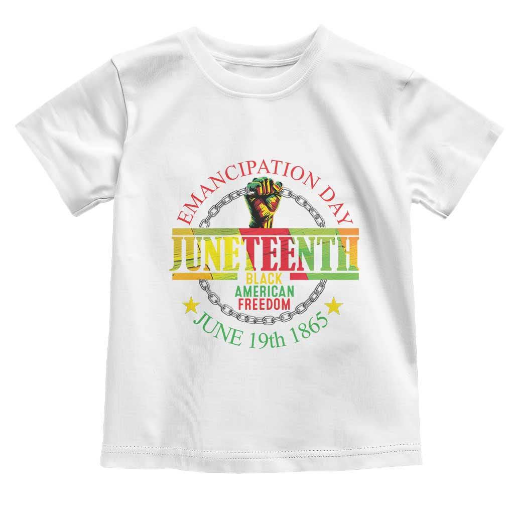 Juneteenth 1865 Toddler T Shirt Emancipation Day Black American Freedom Melanin Pride TS09 White Print Your Wear