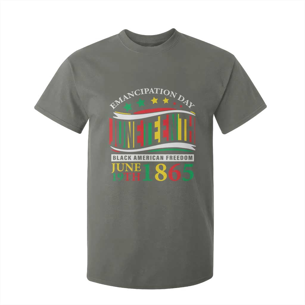Juneteenth 1865 T Shirt For Kid Emancipation Day Black American Freedom Black Pride TS09 Military Green Print Your Wear