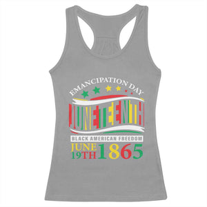 Juneteenth 1865 Racerback Tank Top Emancipation Day Black American Freedom Black Pride TS09 Sport Gray Print Your Wear