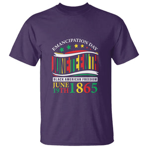 Juneteenth T Shirt Emancipation Day Black American Freedom June 19th 1865 TS09 Purple Print Your Wear