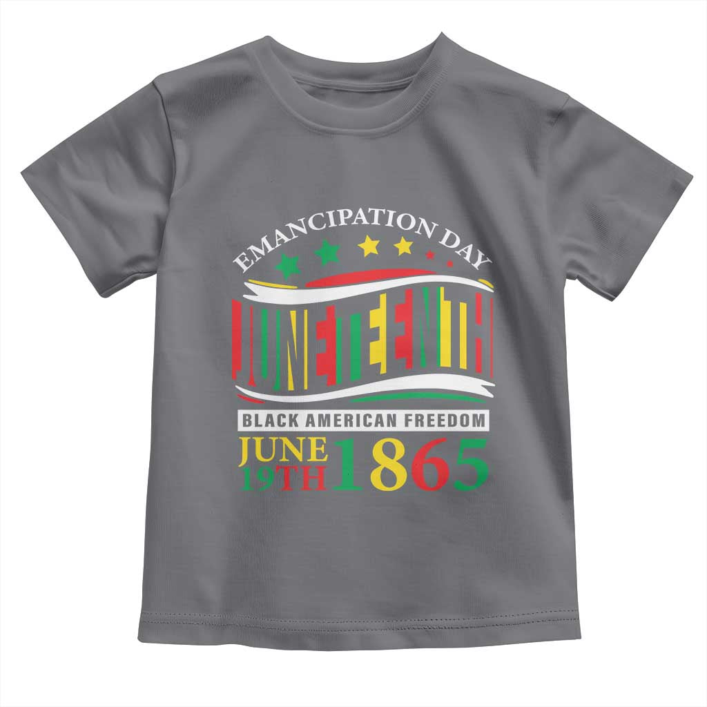 Juneteenth 1865 Toddler T Shirt Emancipation Day Black American Freedom Black Pride TS09 Charcoal Print Your Wear