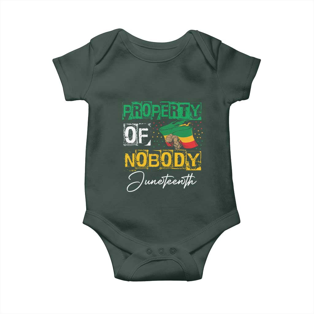 Property Of Nobody Melanin Black Freedom Baby Onesie TS09 Print Your Wear