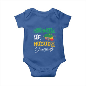 Property Of Nobody Melanin Black Freedom Baby Onesie TS09 Royal Blue Print Your Wear