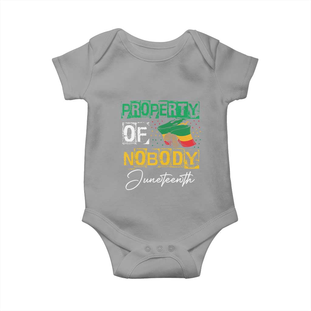 Property Of Nobody Melanin Black Freedom Baby Onesie TS09 Sport Gray Print Your Wear