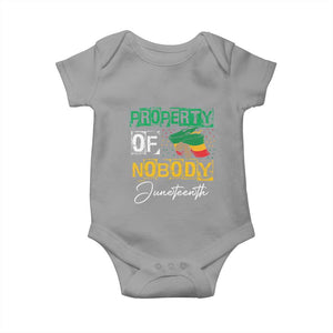 Property Of Nobody Melanin Black Freedom Baby Onesie TS09 Sport Gray Print Your Wear