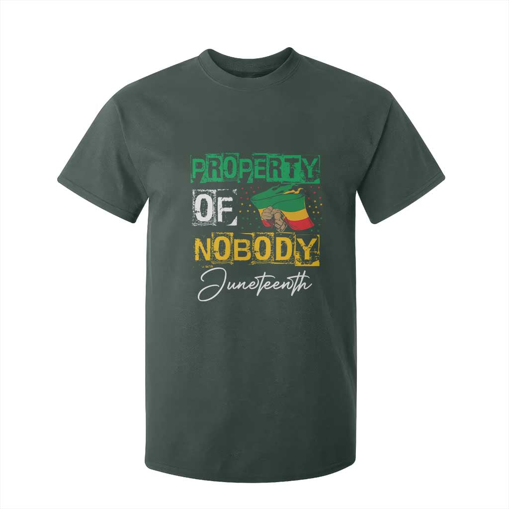 Property Of Nobody Melanin Black Freedom T Shirt For Kid TS09 Dark Forest Green Print Your Wear