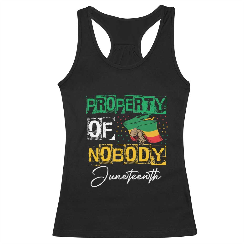 Property Of Nobody Melanin Black Freedom Racerback Tank Top TS09 Black Print Your Wear