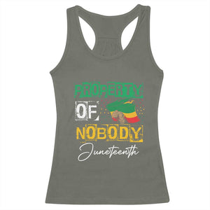 Property Of Nobody Melanin Black Freedom Racerback Tank Top TS09 Military Green Print Your Wear