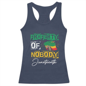 Property Of Nobody Melanin Black Freedom Racerback Tank Top TS09 Navy Print Your Wear