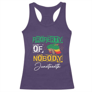 Property Of Nobody Melanin Black Freedom Racerback Tank Top TS09 Purple Print Your Wear
