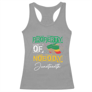 Property Of Nobody Melanin Black Freedom Racerback Tank Top TS09 Sport Gray Print Your Wear