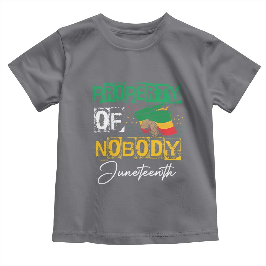 Property Of Nobody Melanin Black Freedom Toddler T Shirt TS09 Charcoal Print Your Wear