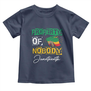 Property Of Nobody Melanin Black Freedom Toddler T Shirt TS09 Navy Print Your Wear