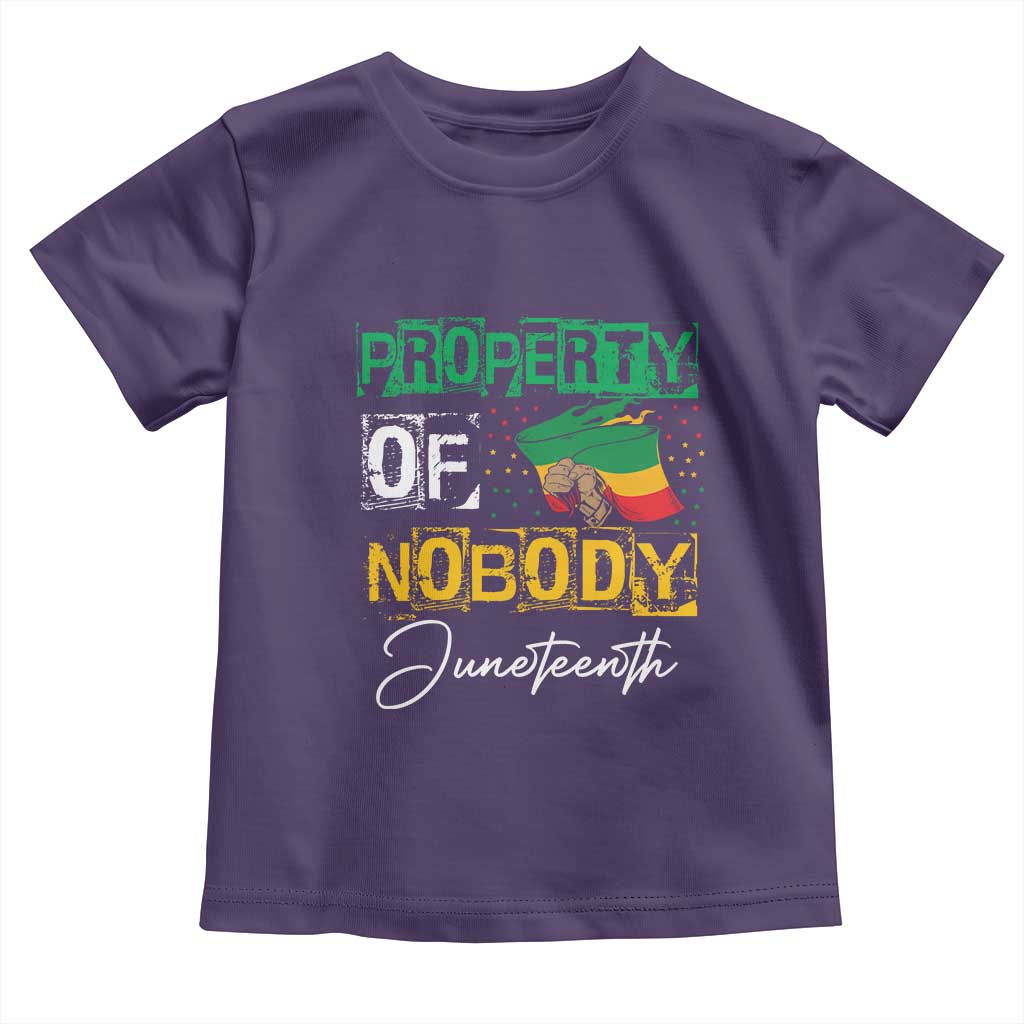 Property Of Nobody Melanin Black Freedom Toddler T Shirt TS09 Purple Print Your Wear