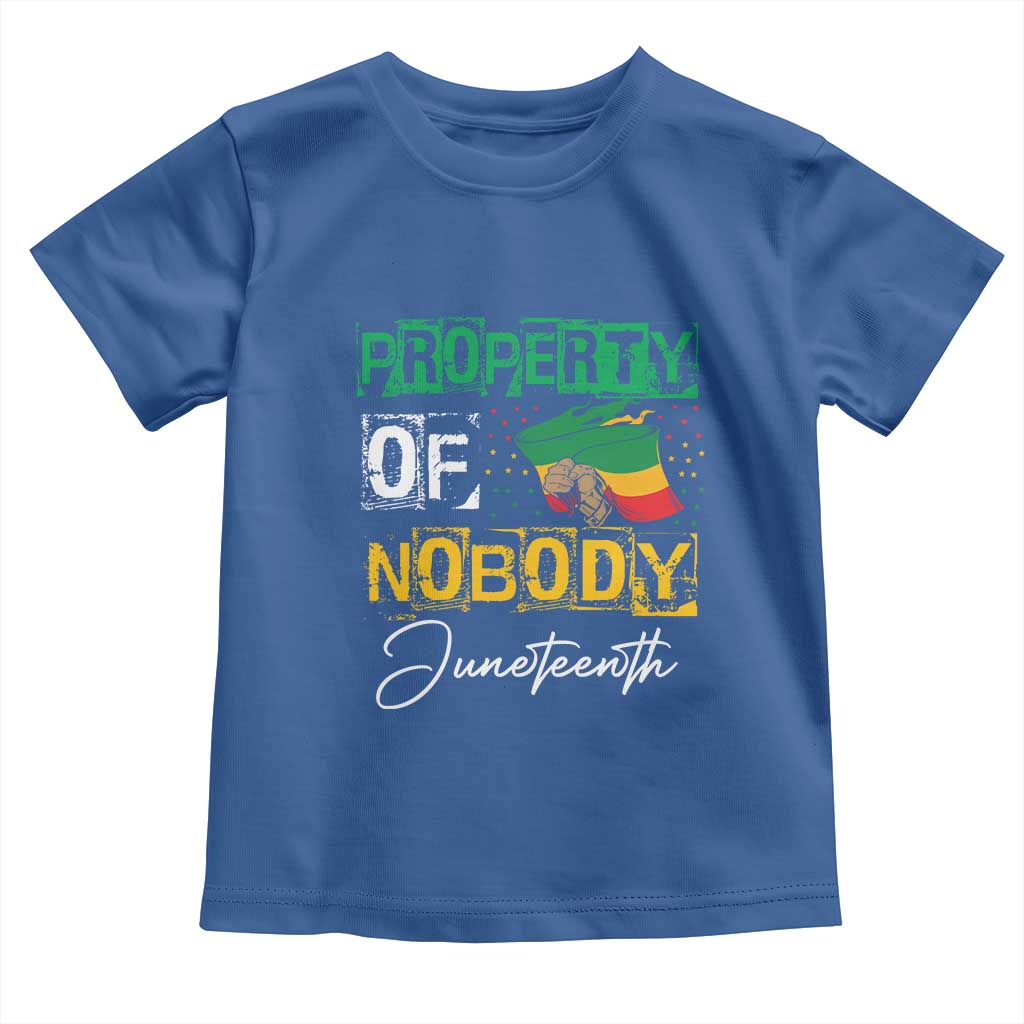 Property Of Nobody Melanin Black Freedom Toddler T Shirt TS09 Royal Blue Print Your Wear