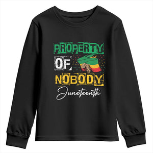 Property Of Nobody Melanin Black Freedom Youth Sweatshirt TS09 Black Print Your Wear