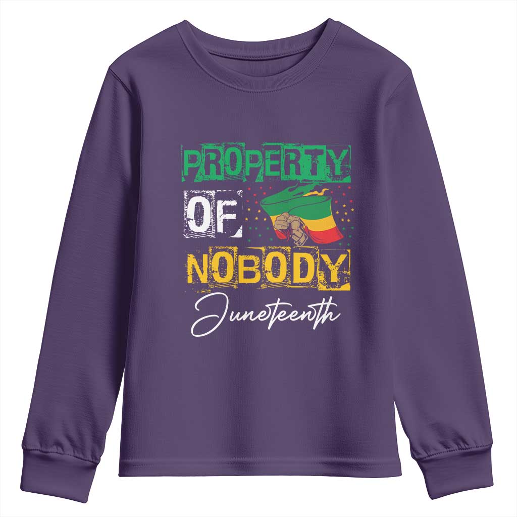 Property Of Nobody Melanin Black Freedom Youth Sweatshirt TS09 Purple Print Your Wear