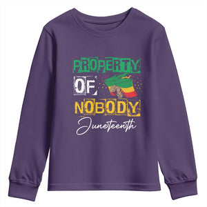 Property Of Nobody Melanin Black Freedom Youth Sweatshirt TS09 Purple Print Your Wear