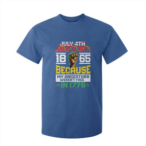 Juneteenth 1865 T Shirt For Kid Because My Ancestors Weren't Free In 1776 African American TS09 Royal Blue Print Your Wear