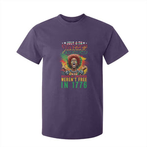 African American Juneteenth T Shirt For Kid Because My Ancestors Weren't Free In 1776 TS09 Purple Print Your Wear