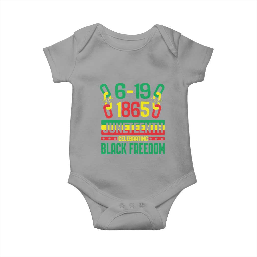 Juneteenth Baby Onesie Celebrating Black Freedom 1865 TS09 Sport Gray Print Your Wear
