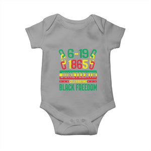 Juneteenth Baby Onesie Celebrating Black Freedom 1865 TS09 Sport Gray Print Your Wear