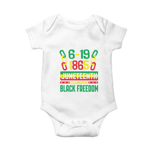 Juneteenth Baby Onesie Celebrating Black Freedom 1865 TS09 White Print Your Wear