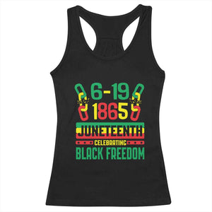 Juneteenth Racerback Tank Top Celebrating Black Freedom 1865 TS09 Black Print Your Wear