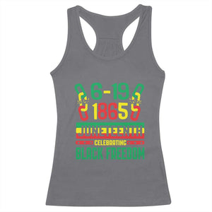 Juneteenth Racerback Tank Top Celebrating Black Freedom 1865 TS09 Charcoal Print Your Wear