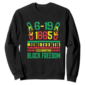 Juneteenth Celebrating Black Freedom 1865 African American Sweatshirt TS09 Black Print Your Wear