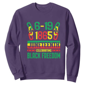 Juneteenth Celebrating Black Freedom 1865 African American Sweatshirt TS09 Purple Print Your Wear