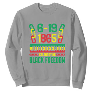Juneteenth Celebrating Black Freedom 1865 African American Sweatshirt TS09 Sport Gray Print Your Wear