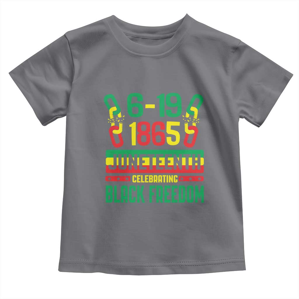 Juneteenth Toddler T Shirt Celebrating Black Freedom 1865 TS09 Charcoal Print Your Wear